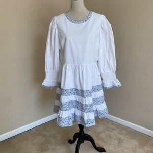 Pomander Place Tuckernuck Multi Floral Tiered Fran Mini Dress Size XL